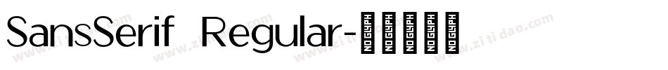 SansSerif Regular字体转换